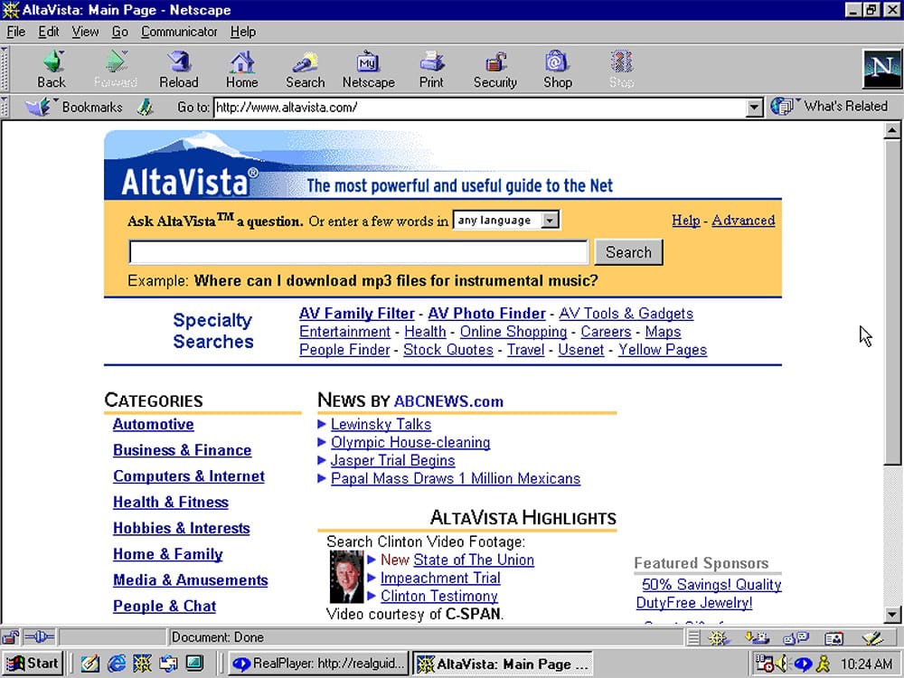 AltaVista: The Life-Changing Website Post image