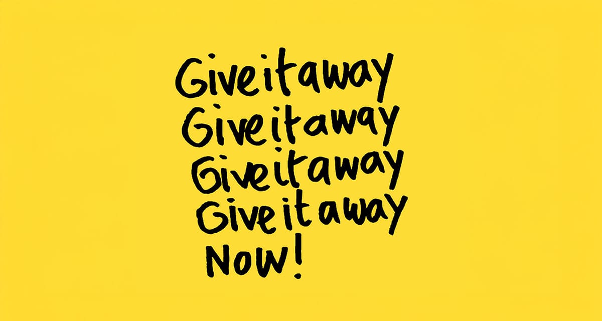 Give it away. Give it away. Now! Post image